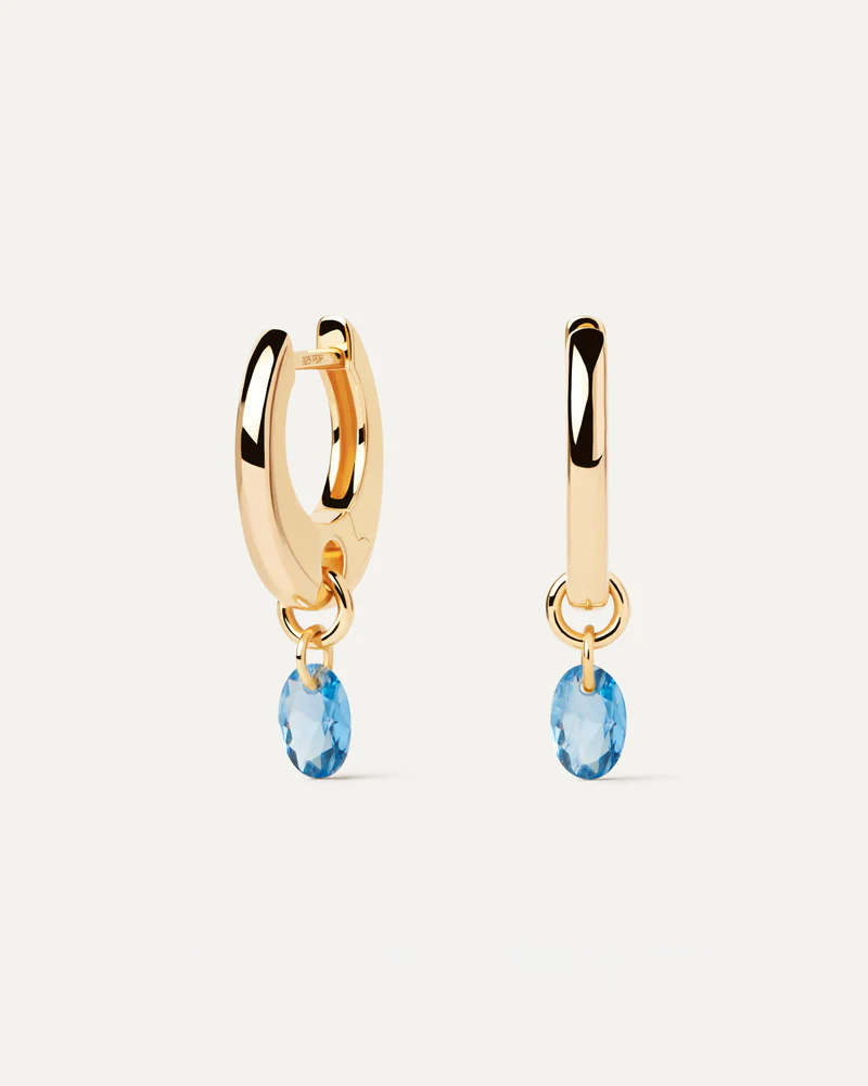 Lily Blue Hoop Earrings