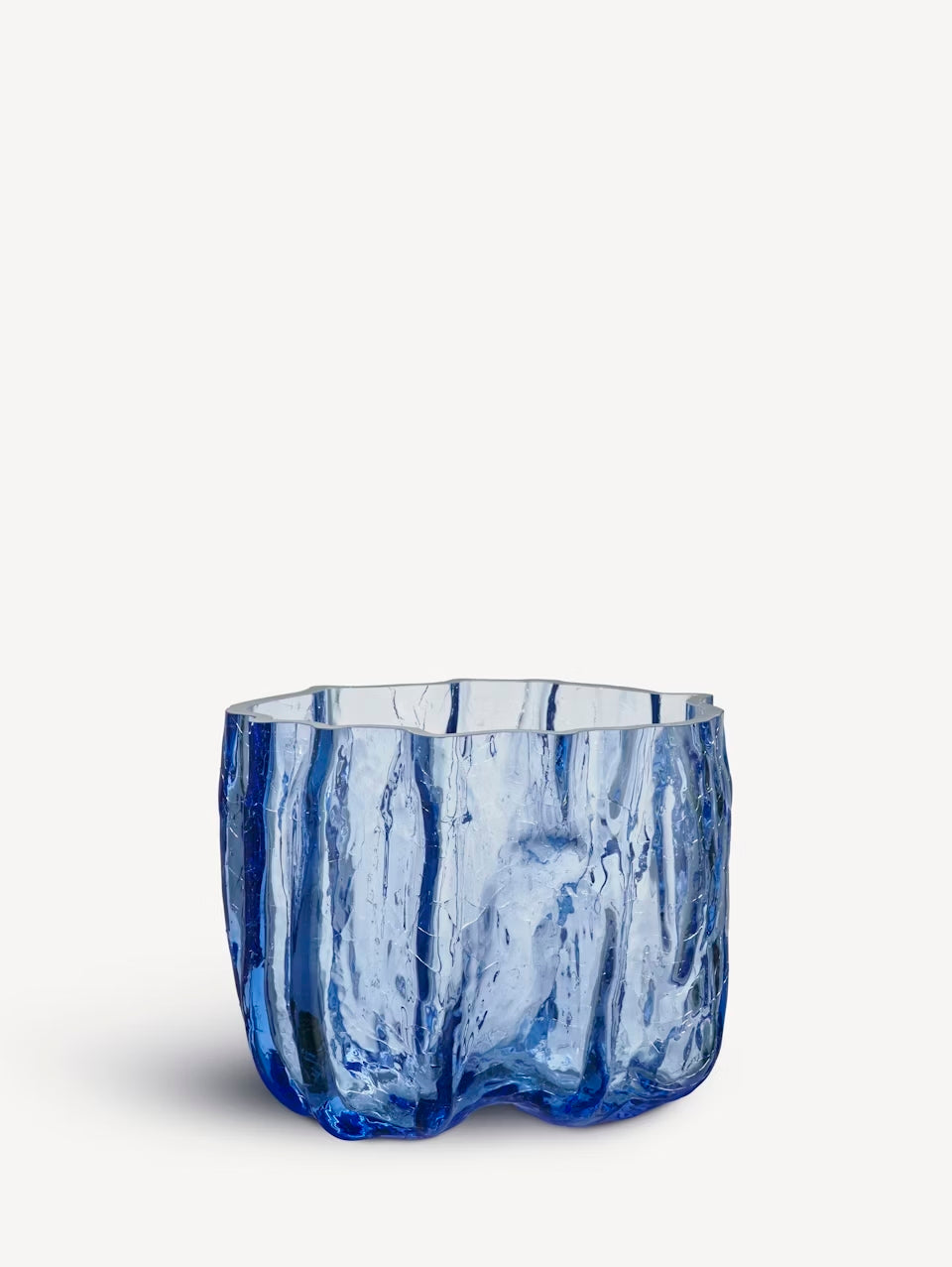 Vaso Crackle Blue 175mm