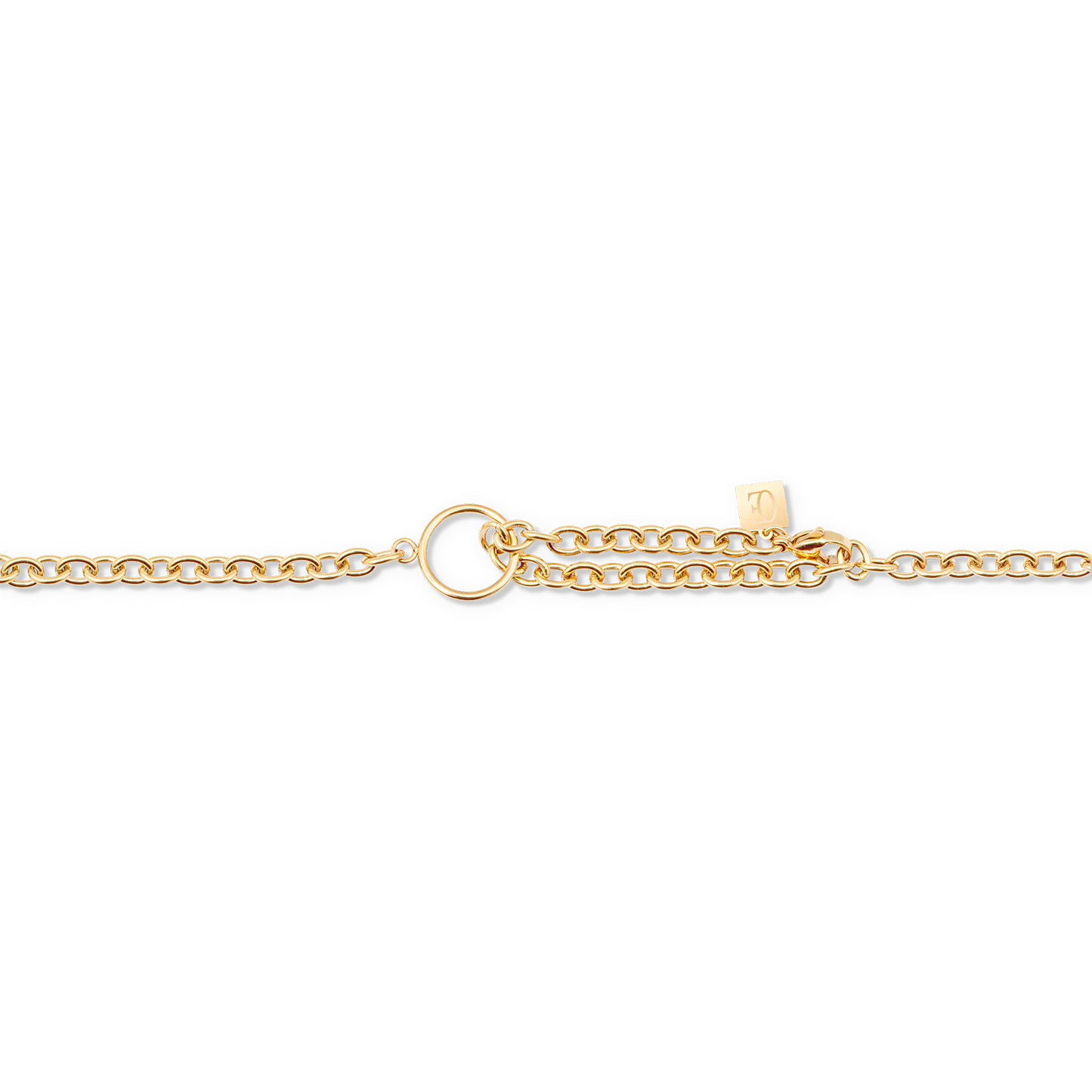 Geo CUBE Iconic Chain Necklace Gold.- Magenta