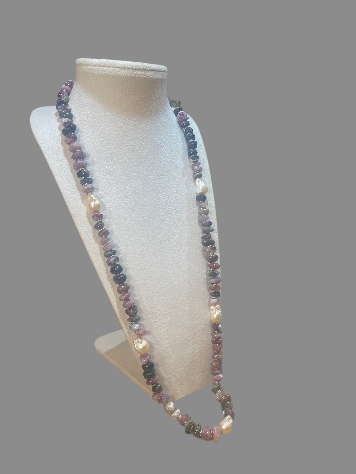 Girocollo con Perle, Tormalina ed Ematite