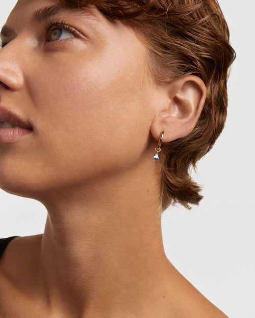 Lily Blue Hoop Earrings