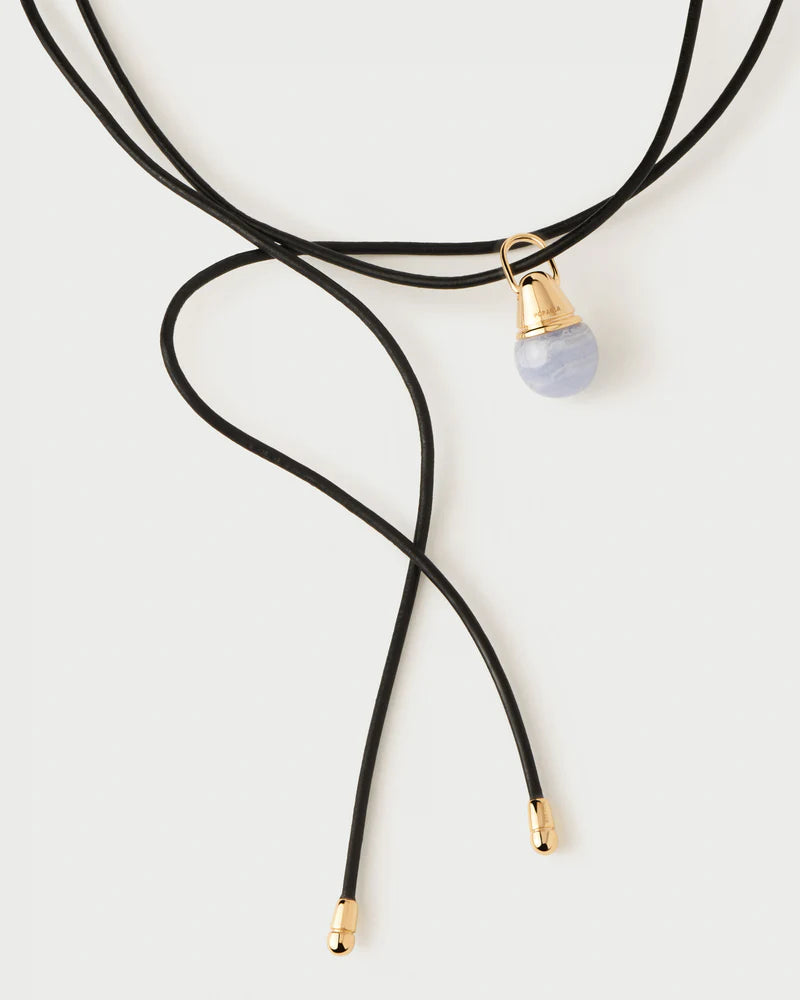 Dana Leather Bow Necklace