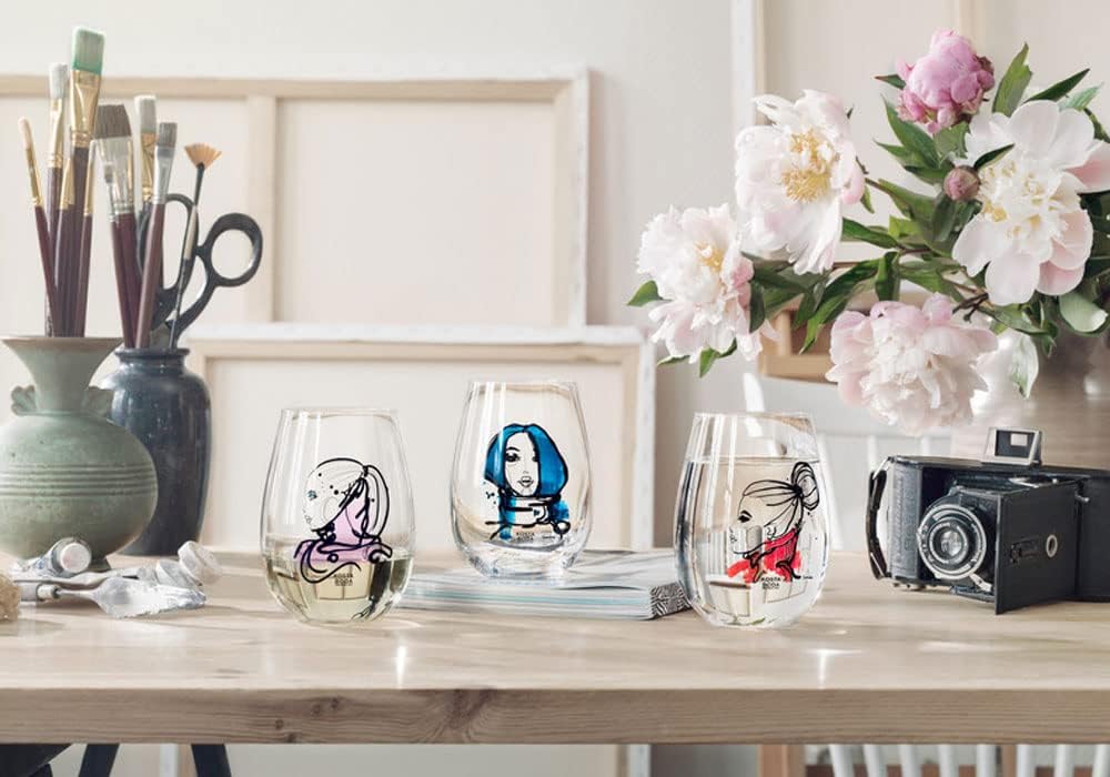 Pair of Glasses(x2) Love You Kosta Boda