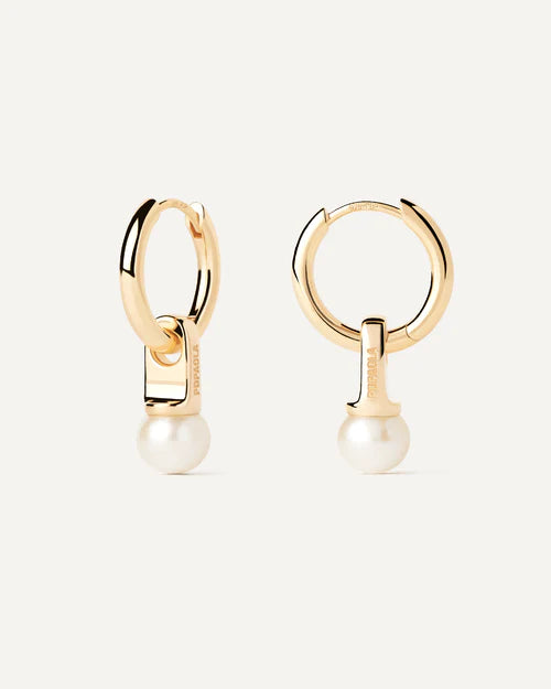 PEARL HOOP EARRINGS