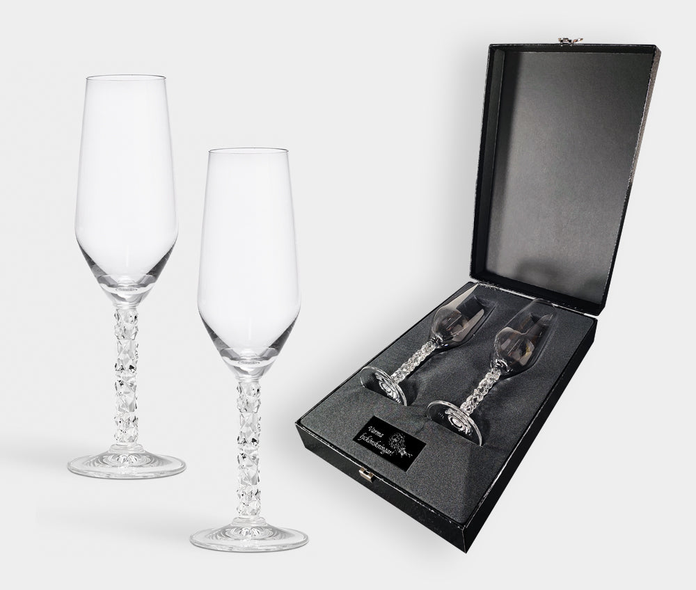 Orrefors carat pair flutes