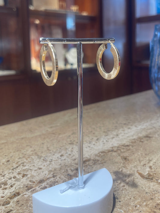 Orecchini Satinati in Argento 925