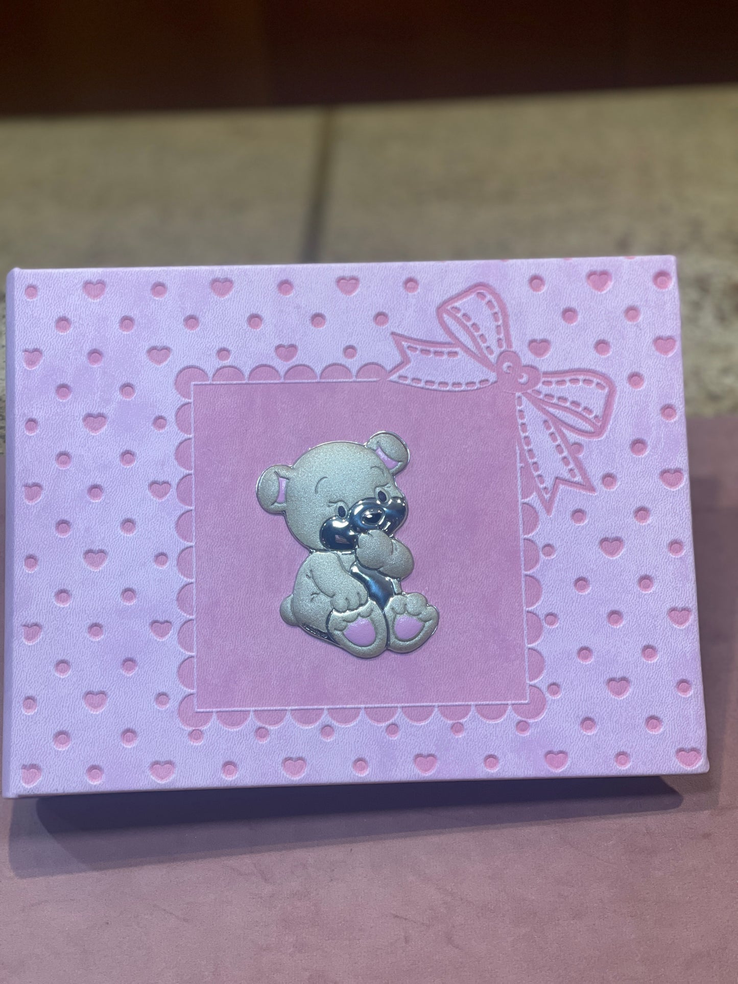 Album Nascita con Orsetto in Argento