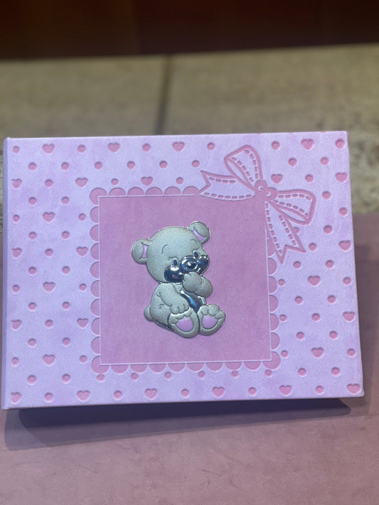 Album Nascita con Orsetto in Argento