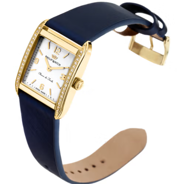 CHAUX DE FONDS Women's Watch in Leather and Diamonds