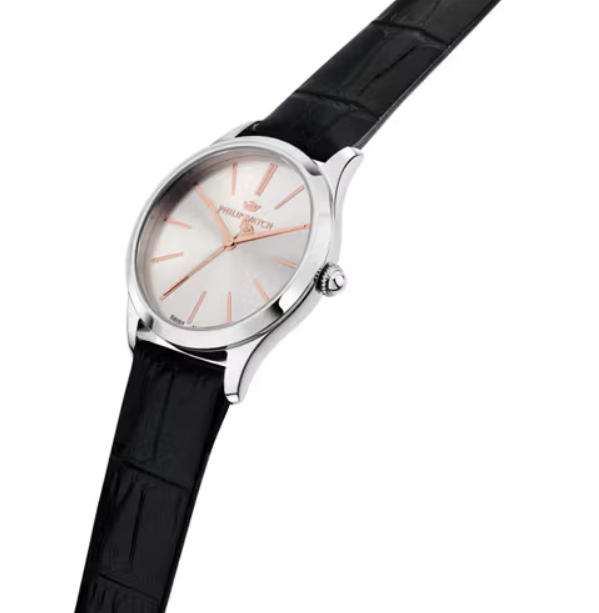 JUST TIME Women's Watch in Leather and Steel