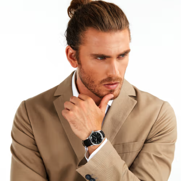 SUNRAY Men's Watch in Leather and Steel