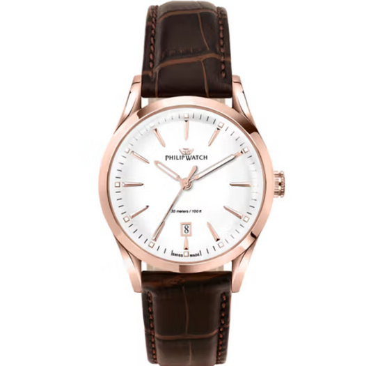 SUNRAY Men's Watch in Leather and Steel