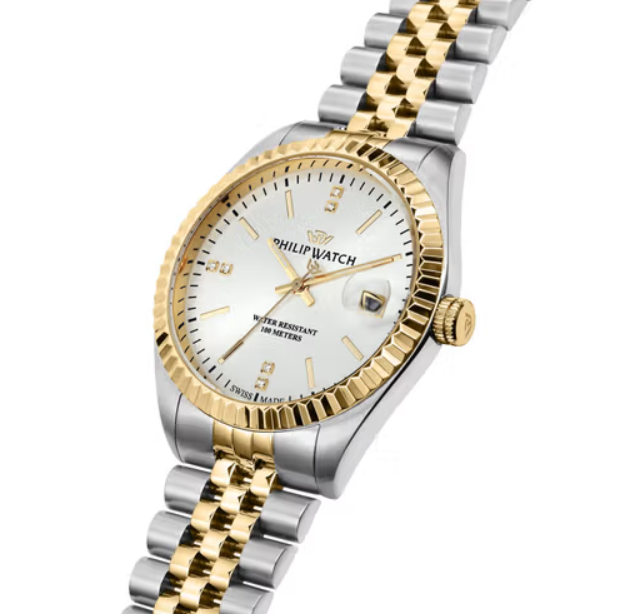 CARIBE Men's Watch in Steel and Diamonds