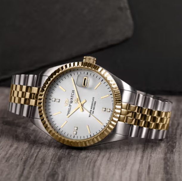 CARIBE Men's Watch in Steel and Diamonds