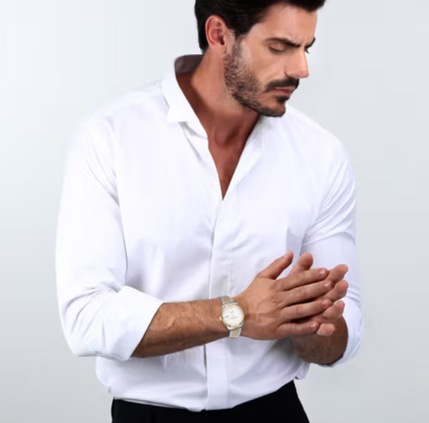 CARIBE Men's Watch in Steel and Diamonds