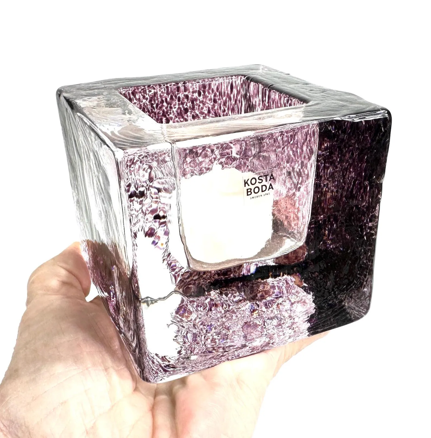 Porta Candela Brick Purple 75mm