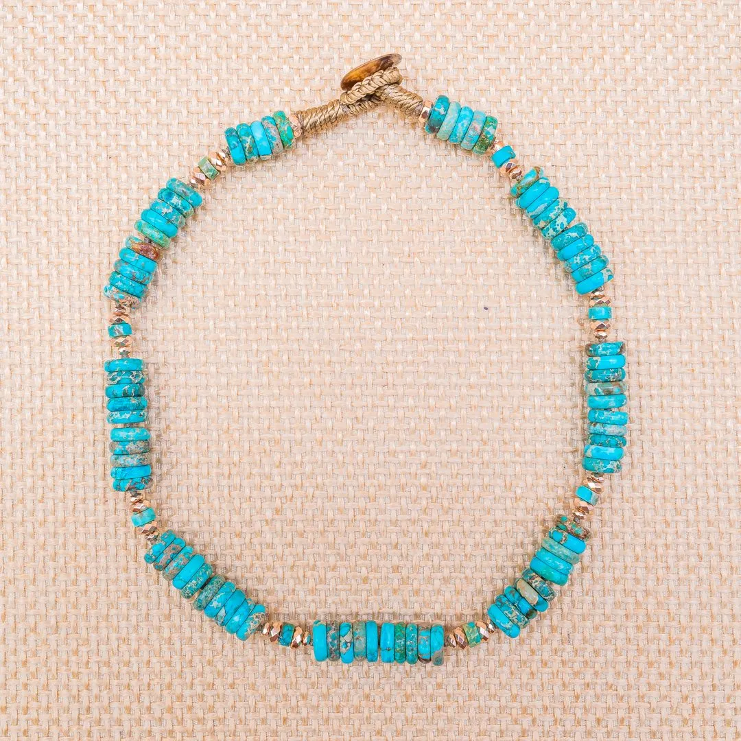 Collana in Diaspro Turchese ed Ematite