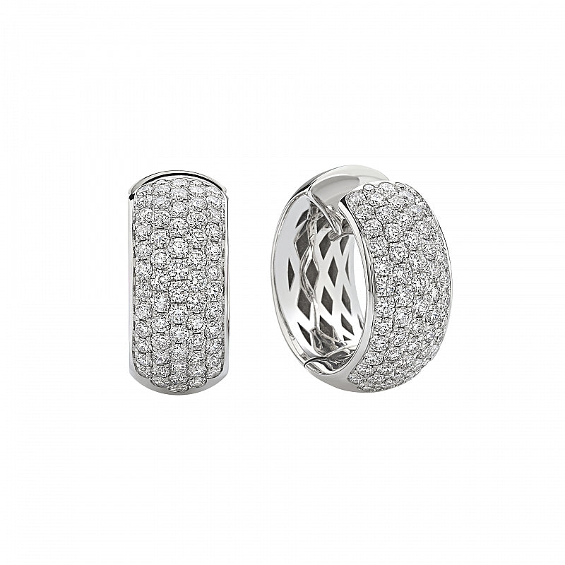 White gold and diamond earrings