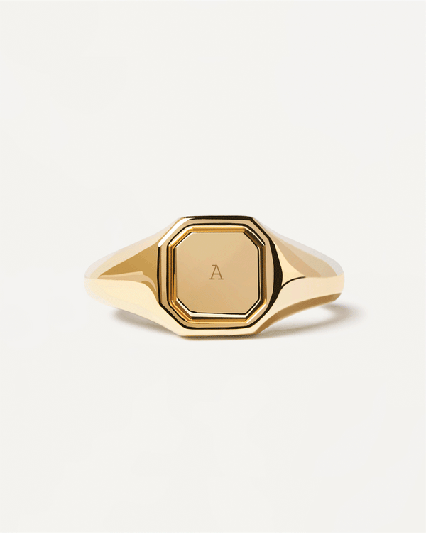 OCTEC STAMP Gold Plated Ring