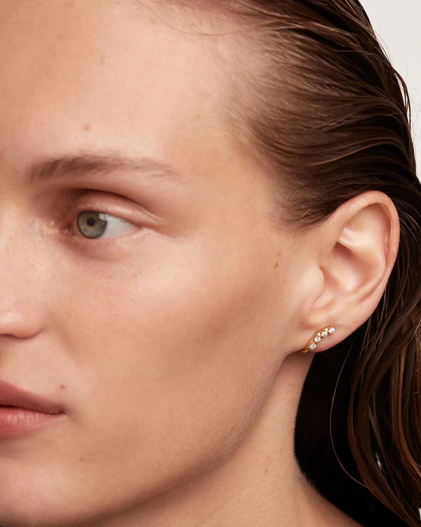 18kt gold plated silver earrings.