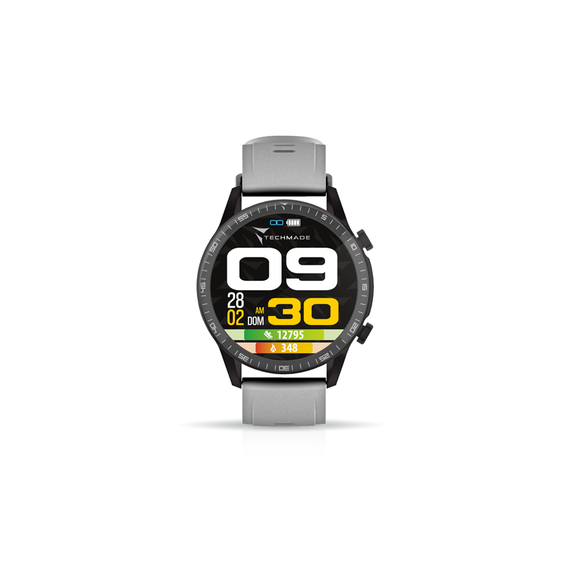 ROCKS GREY SMARTWATCH TECHMADE with call and music player.