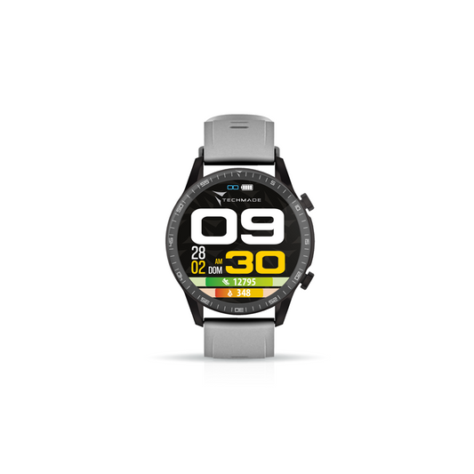 ROCKS GREY SMARTWATCH TECHMADE with call and music player.