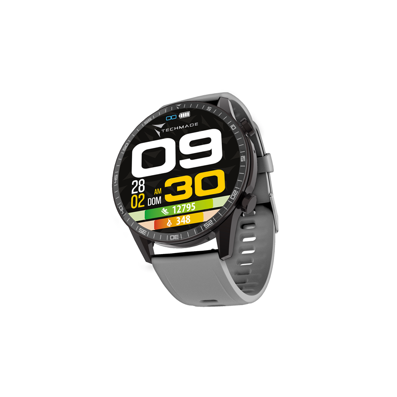 ROCKS GREY SMARTWATCH TECHMADE with call and music player.