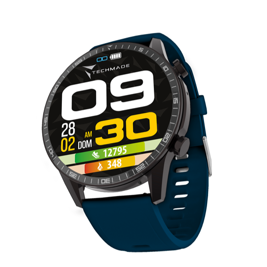 ROCKS BLUE SMARTWATCH TECHMADE with call and music player.