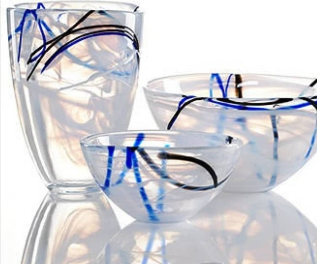 CONTRAST white large bowl KOSTA BODA