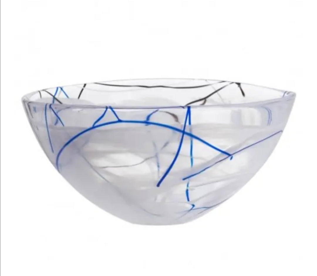 CONTRAST white large bowl KOSTA BODA