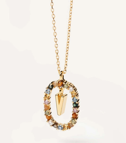 Letter V pendant PDPAOLA