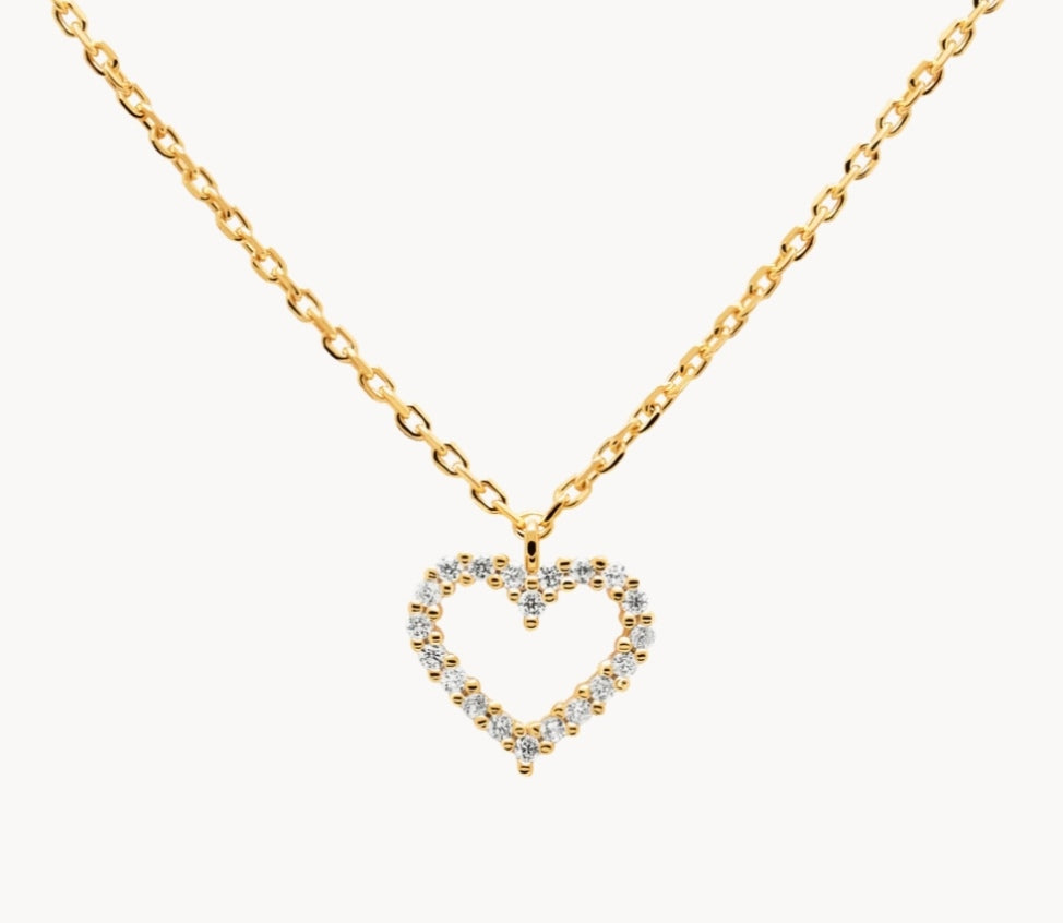 White Heart Necklace PDPAOLA