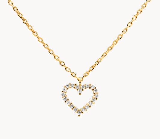 White Heart Necklace PDPAOLA