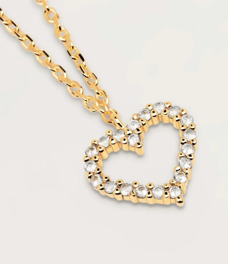 White Heart Necklace PDPAOLA
