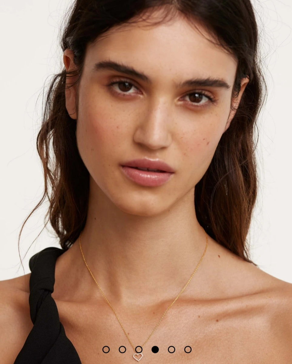 White Heart Necklace PDPAOLA