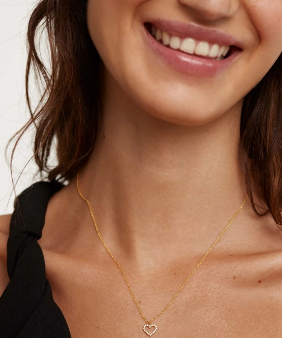 White Heart Necklace PDPAOLA