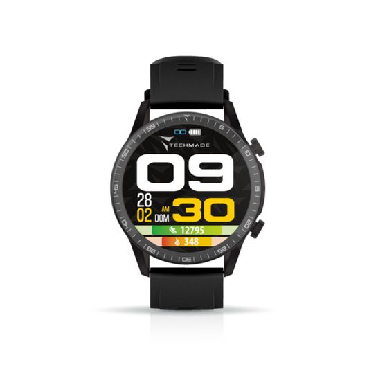 ROCKS BLACK SMARTWATCH TECHMADE with call and music player.