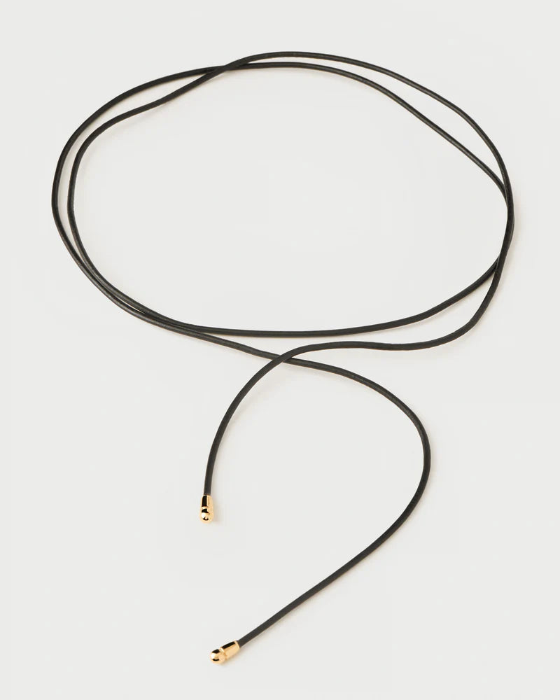 Collana con fiocco in pelle Dana