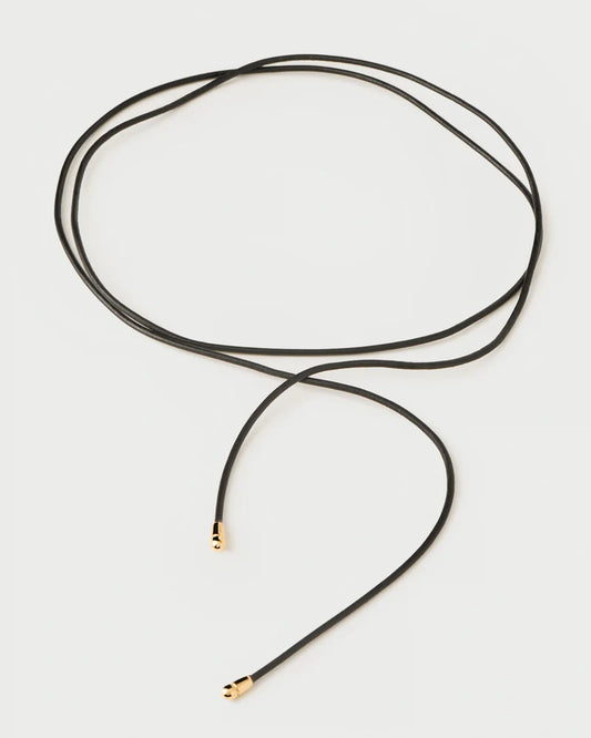 Collana con fiocco in pelle Dana