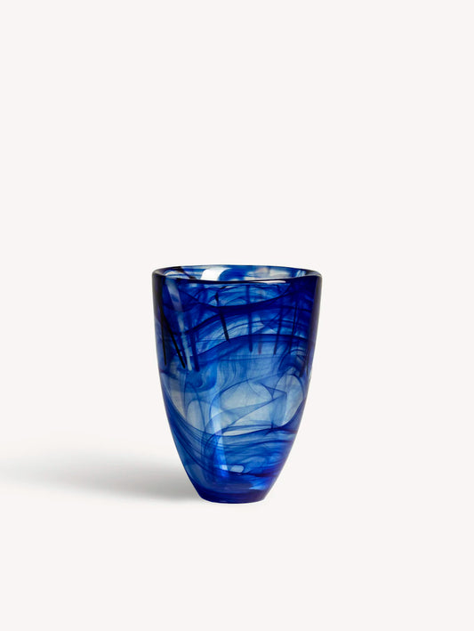 Vaso a contrasto blu 200mm Kosta Boda