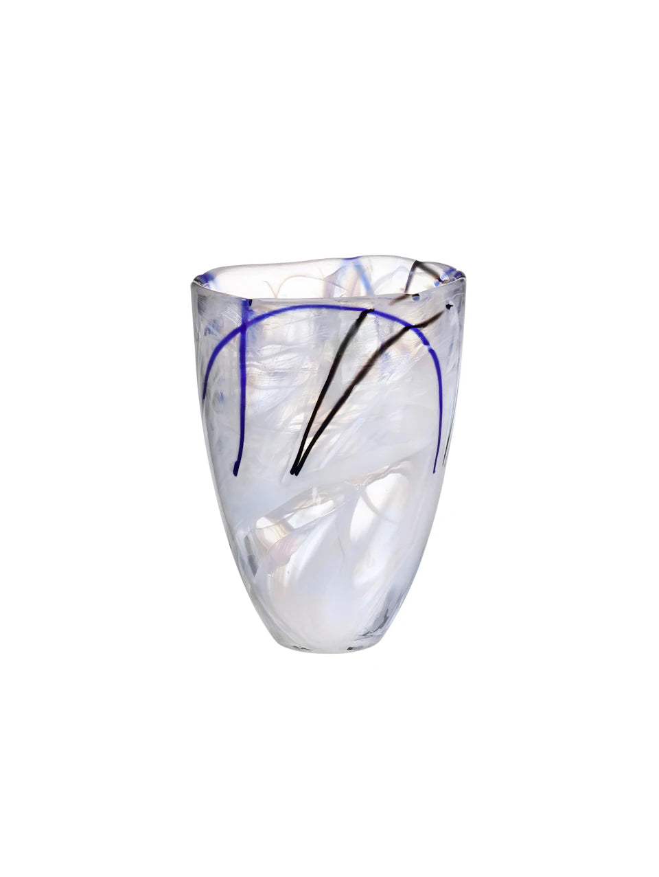 Vaso a contrasto bianco 200mm Kosta Boda