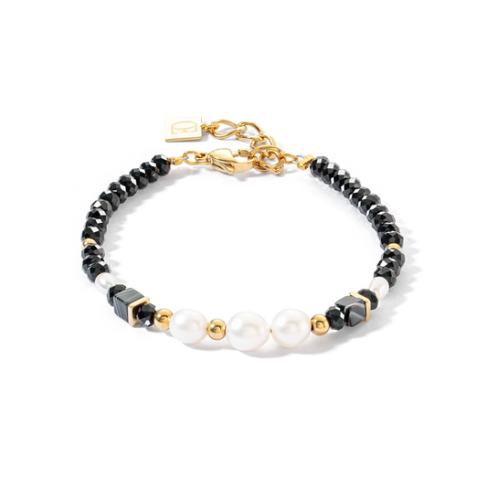 Bracciale Pearls & Onyx oro