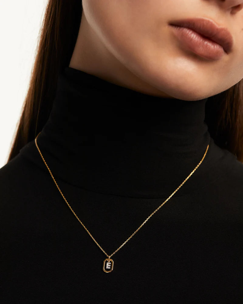 Collana Con Lettera E Mini