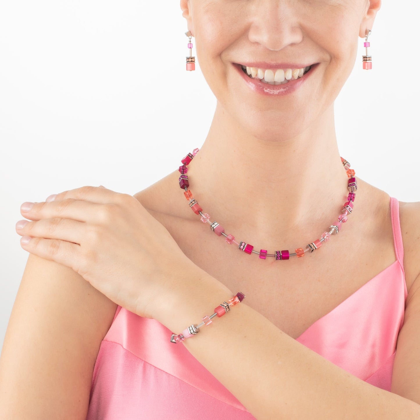 Collana GeoCUBE Iconic Viva Magenta Coeur de Lion