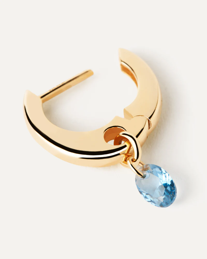 Lily Blue Hoop Earrings