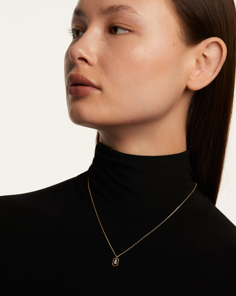 Collana Con Lettera E Mini