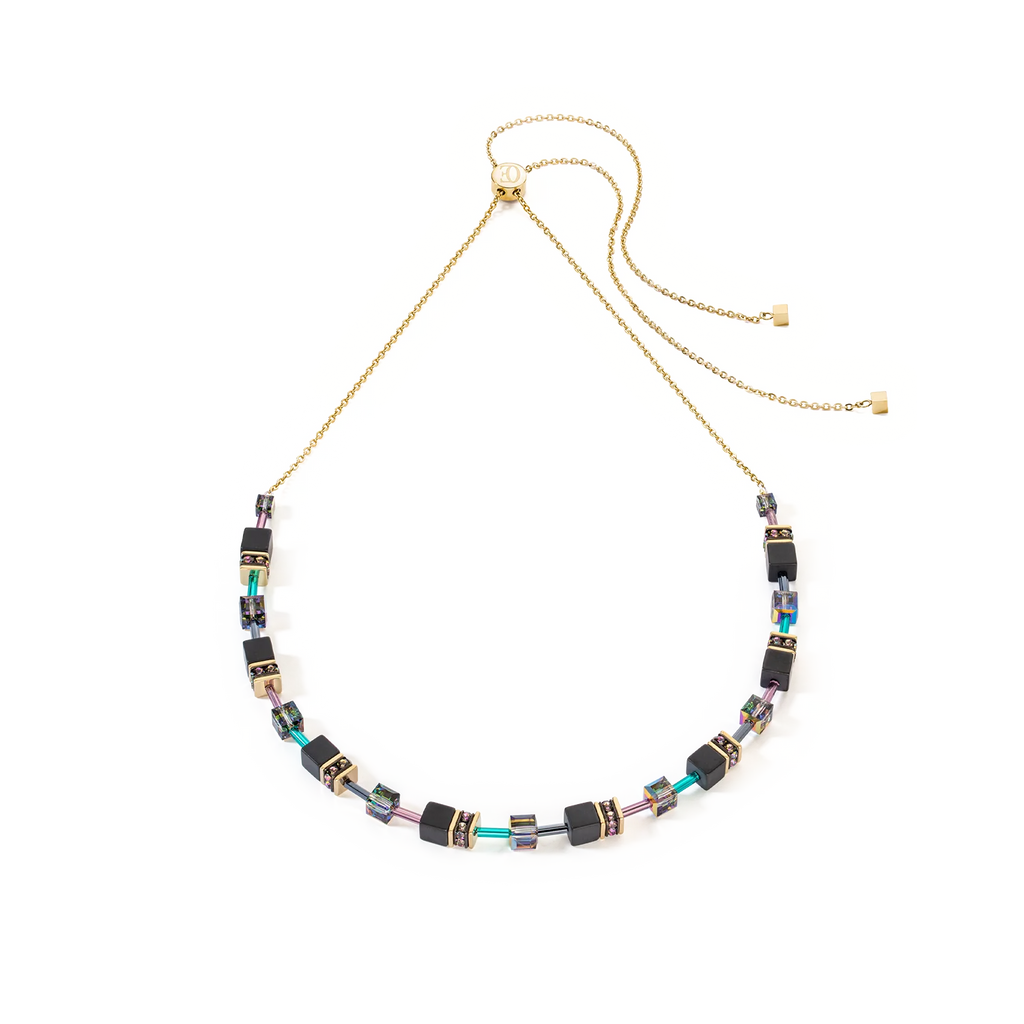 Geocube Iconic Nature Chain Necklace Black Multicolor