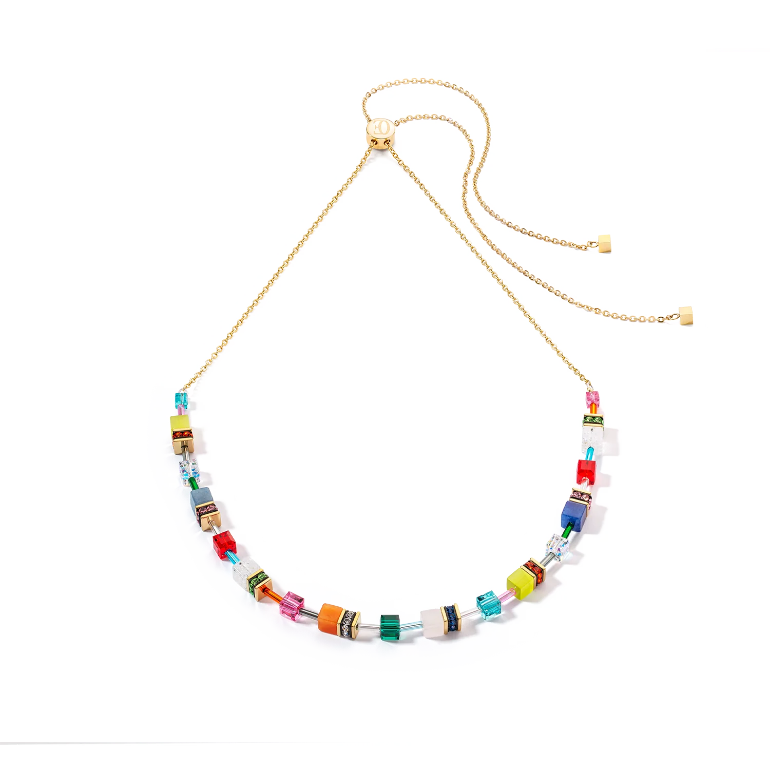 Geocube Iconic Nature Chain Necklace Black Multicolor