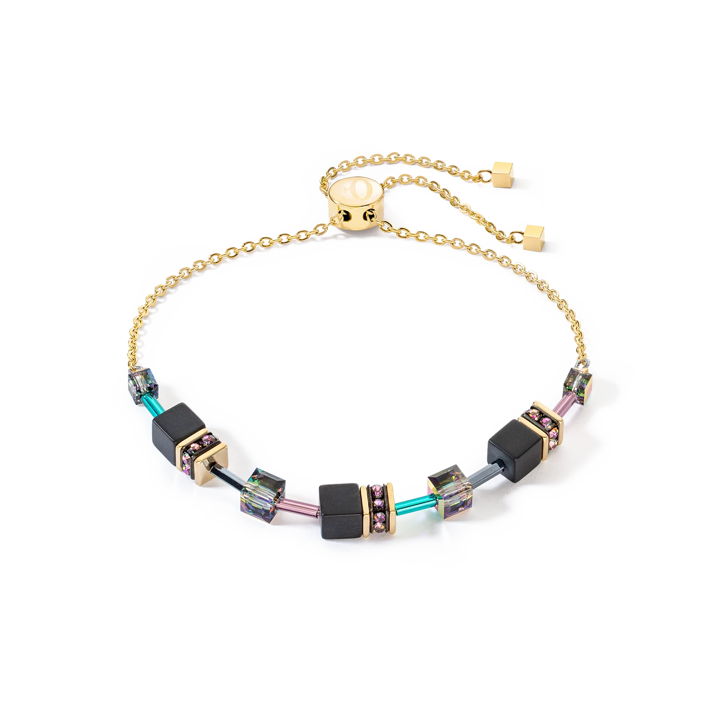 Bracciale GeoCUBE® Iconic Nature Chain nero multicolor