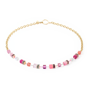 Collana Geo CUBE Iconic Chain oro.- magenta